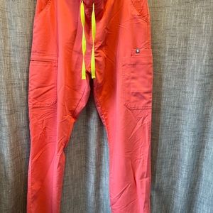 Coral color FIG scrubs SET (top and bottom)